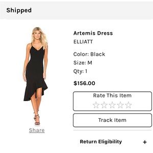 ELLIATT Black Cocktail Dress